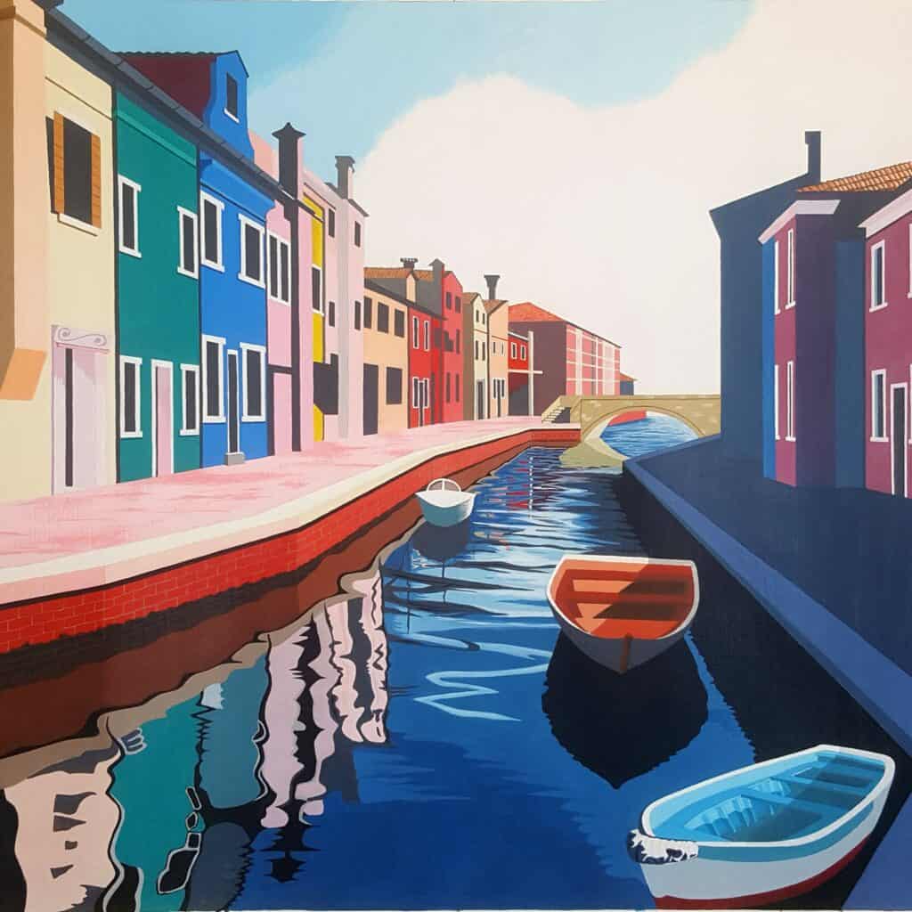 Time-to-Rise-Brian-Parker-Artist An image of the Venetian island of Murano.